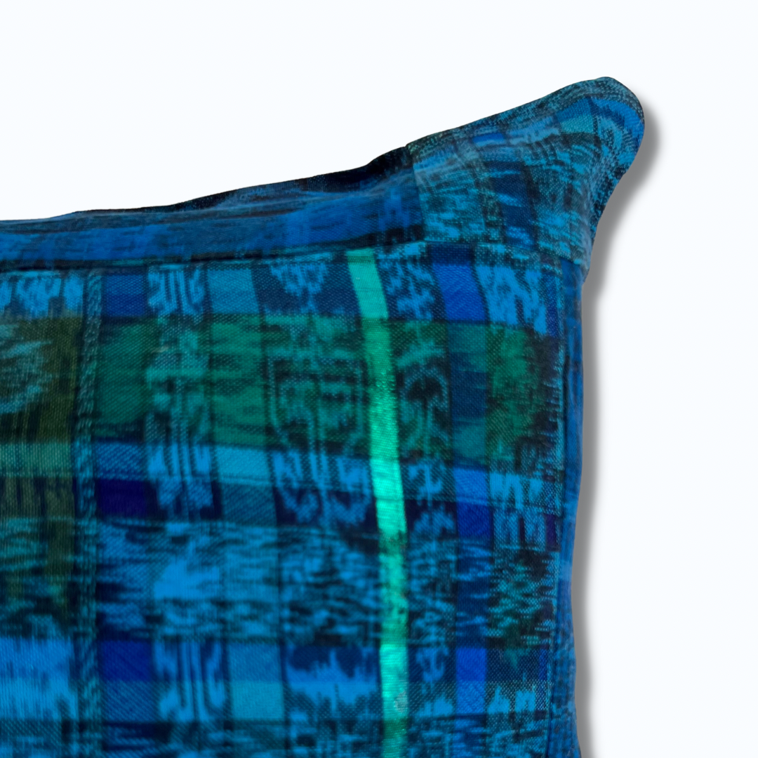 Overdyed Patchwork Corte & Hemp Pillow Cover