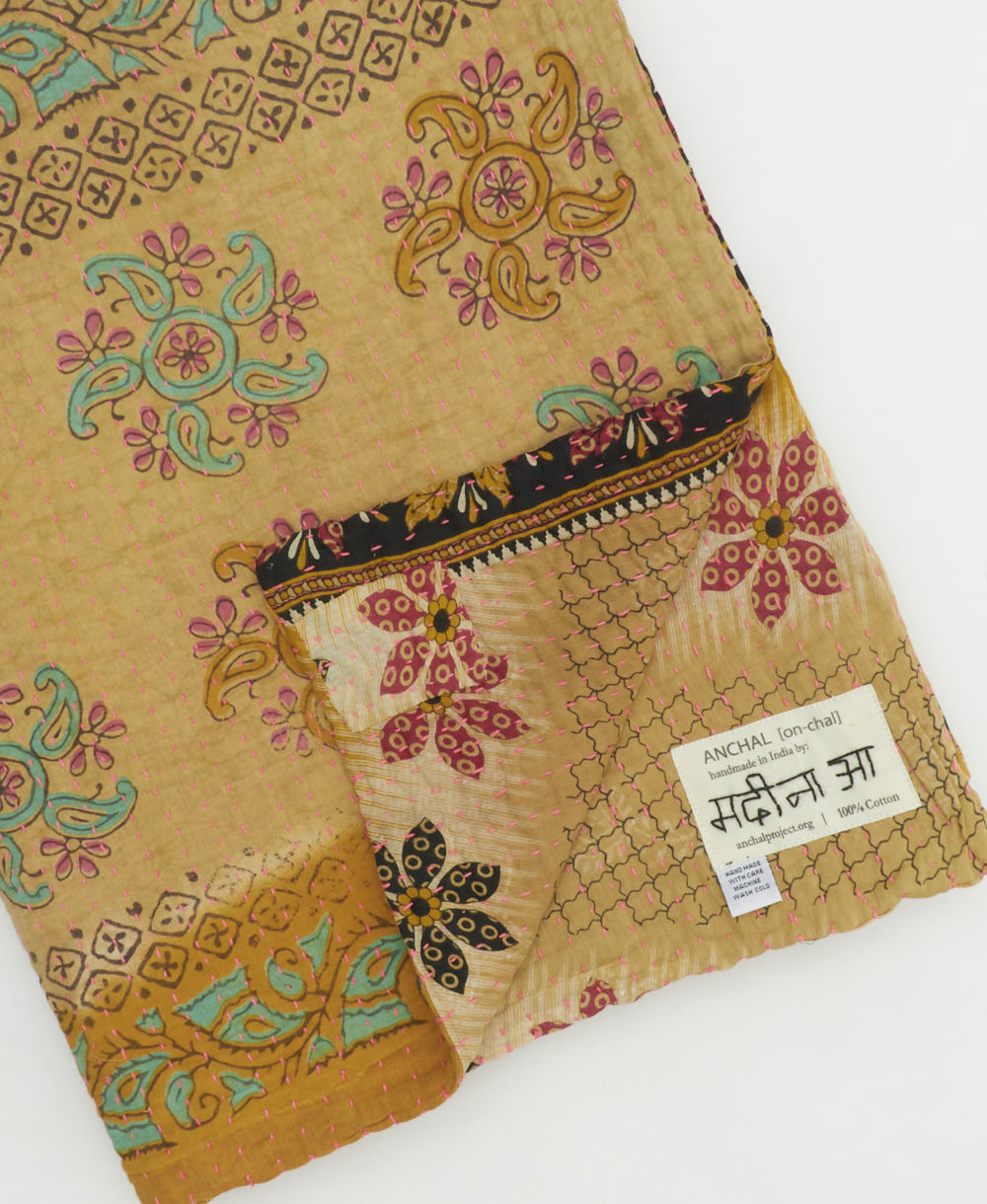 Kantha Quilt Throw - No. 250505