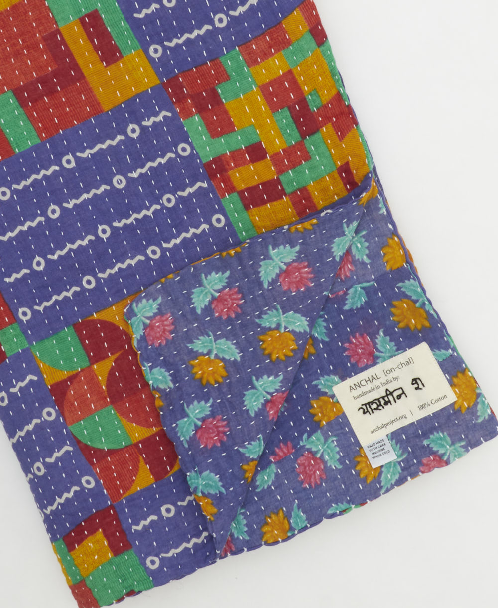 Kantha Quilt Throw - No. 250519