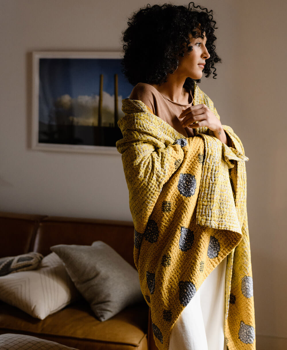 Kantha Quilt Throw - No. 250436