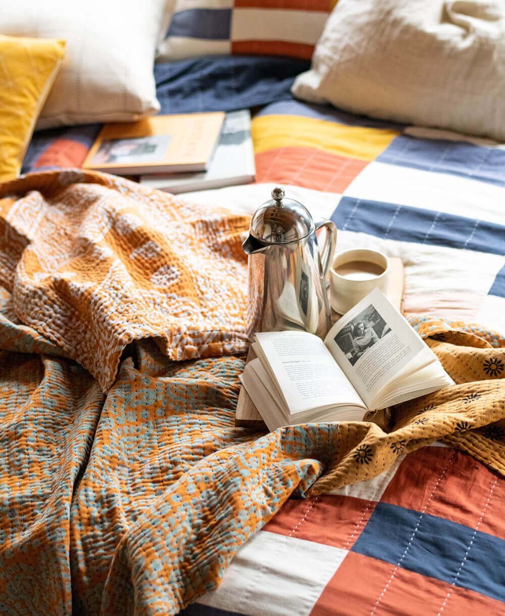 A Kantha Quilt Throw - No. 240830