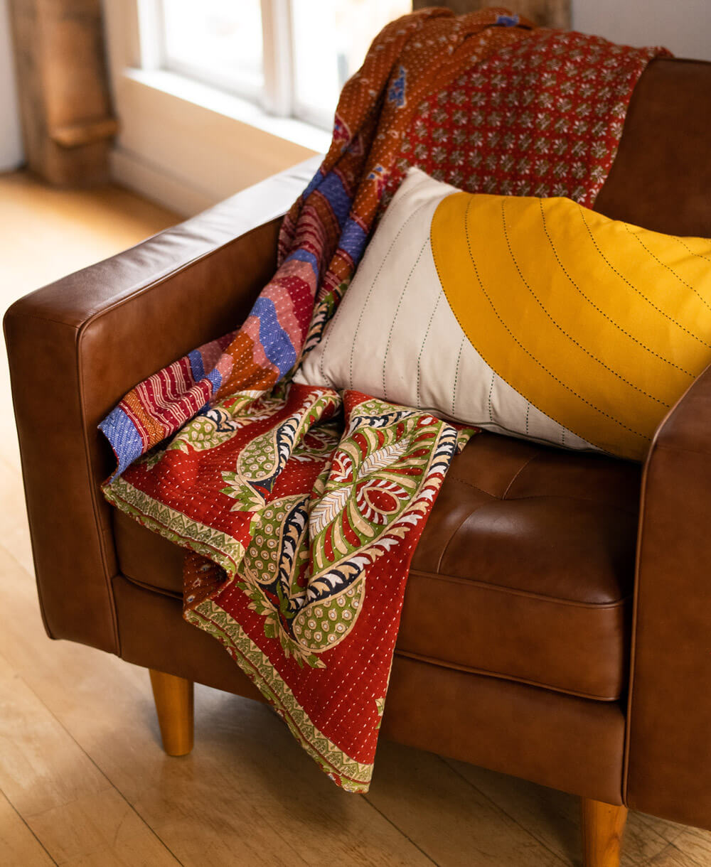 Kantha Quilt Throw - No. 250417