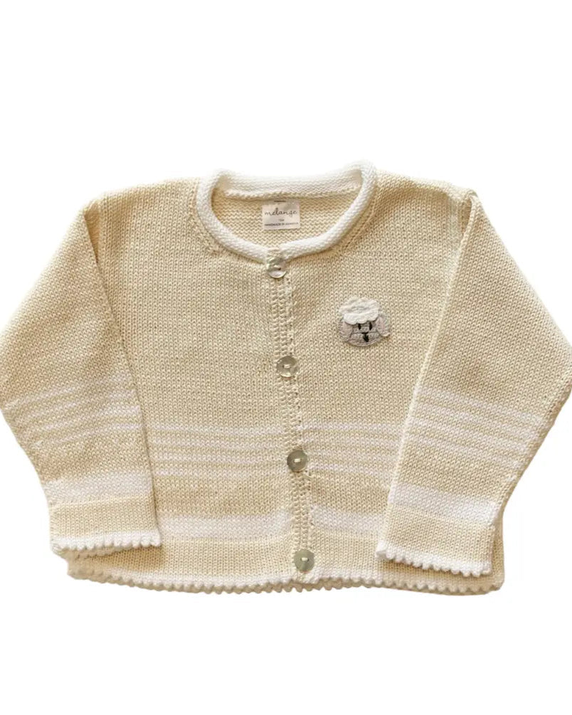 Lamb Cardigan, Ecru