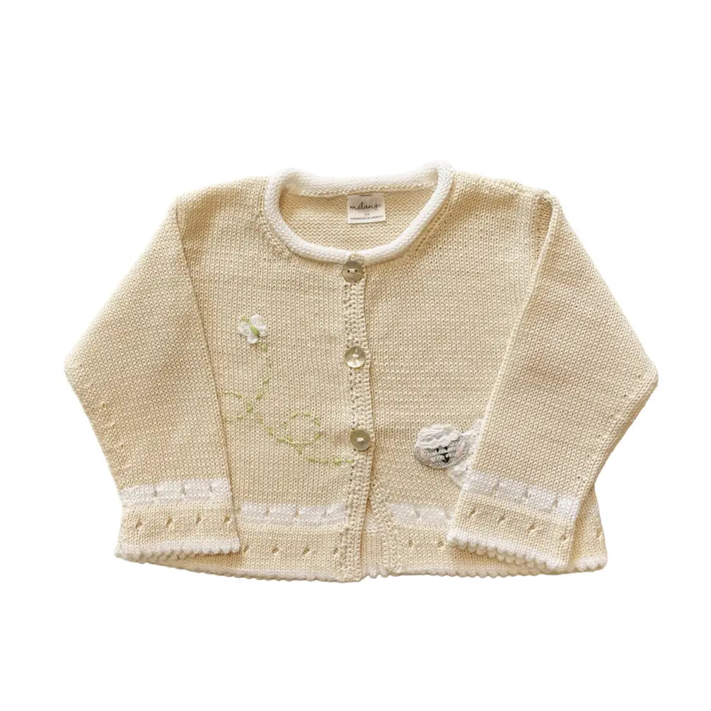 Lamb Cardigan, Ecru