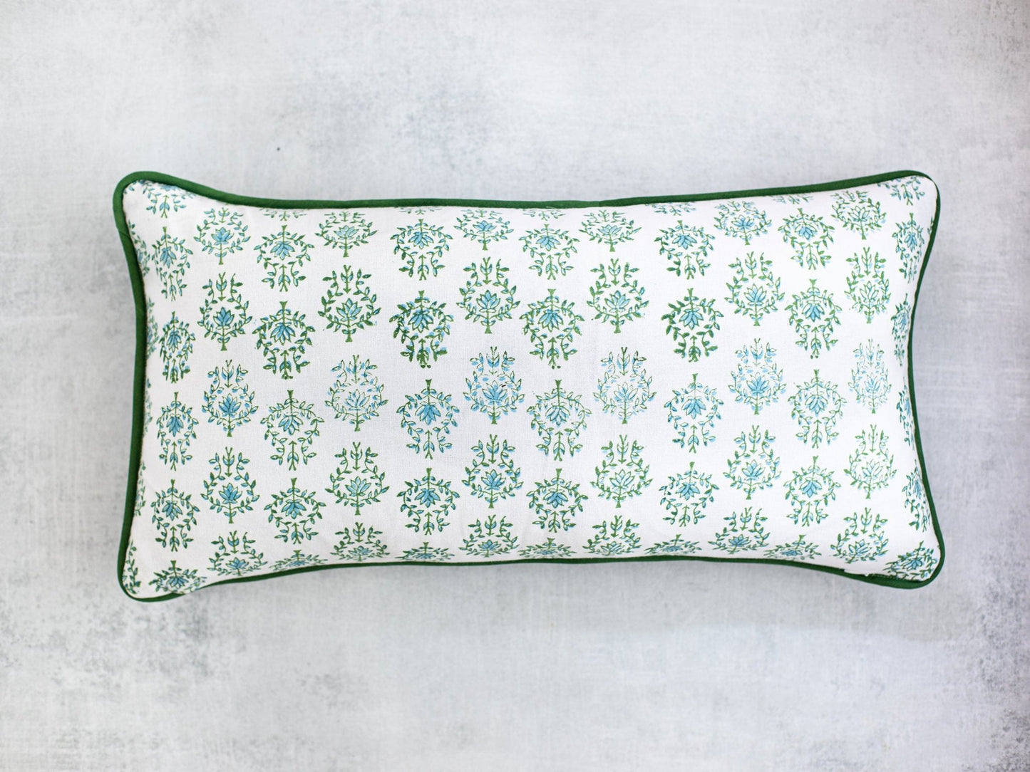 Lumbar Pillow Sham - Lotus, Sage & Uniform Blue