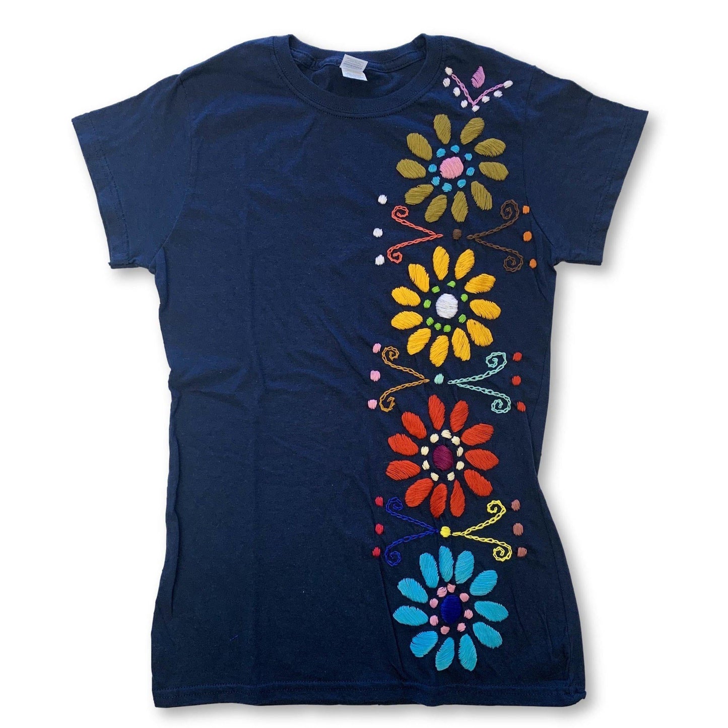 Luzy Hand Embroidered Fitted T-Shirt - Mexico