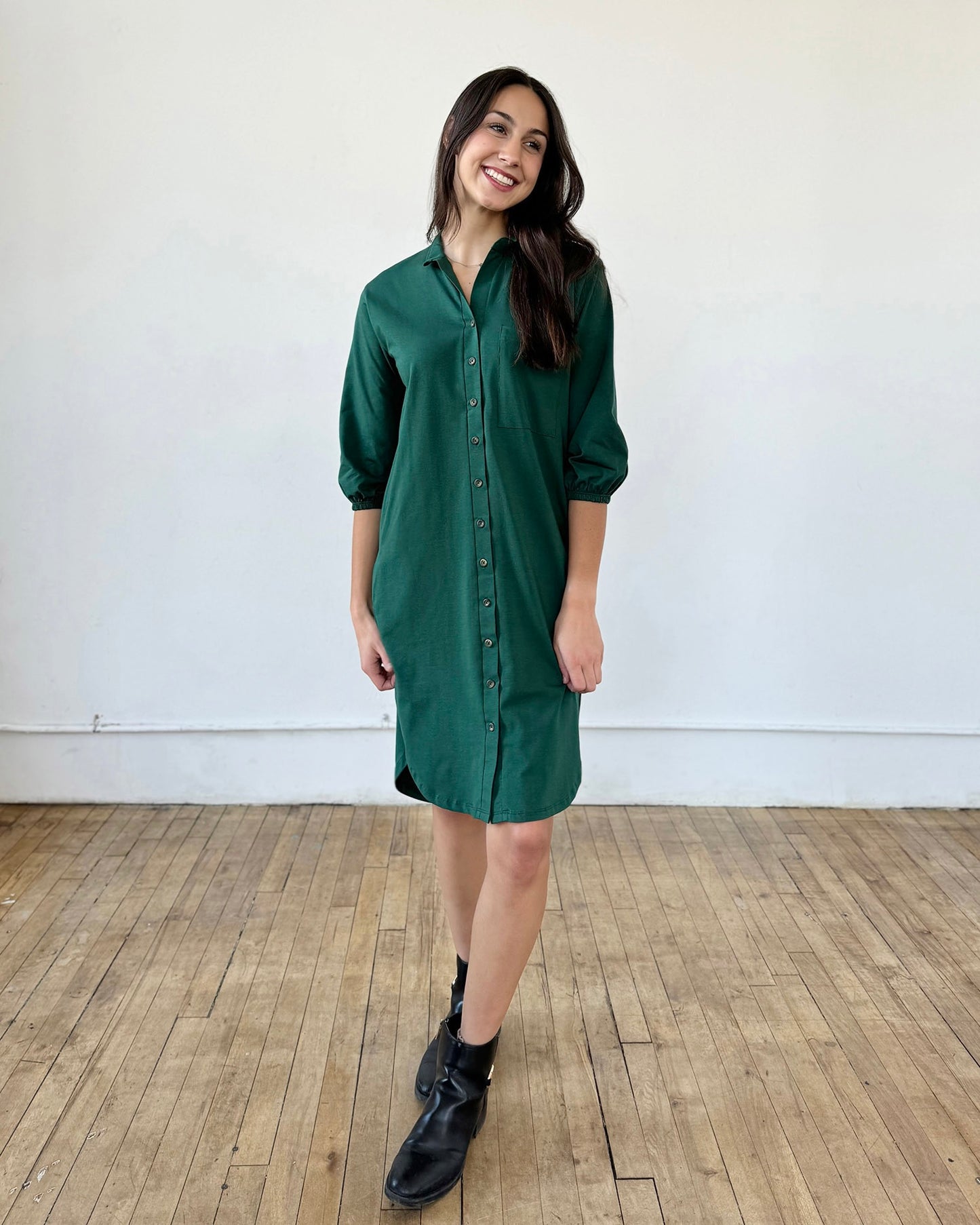 MILLIE dress in Dark Green