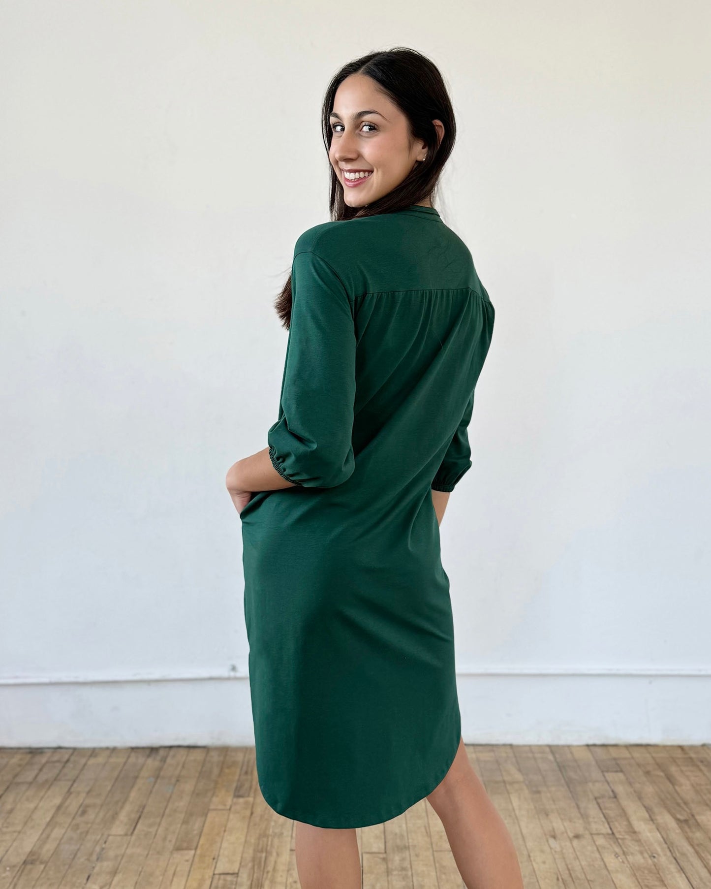 MILLIE dress in Dark Green