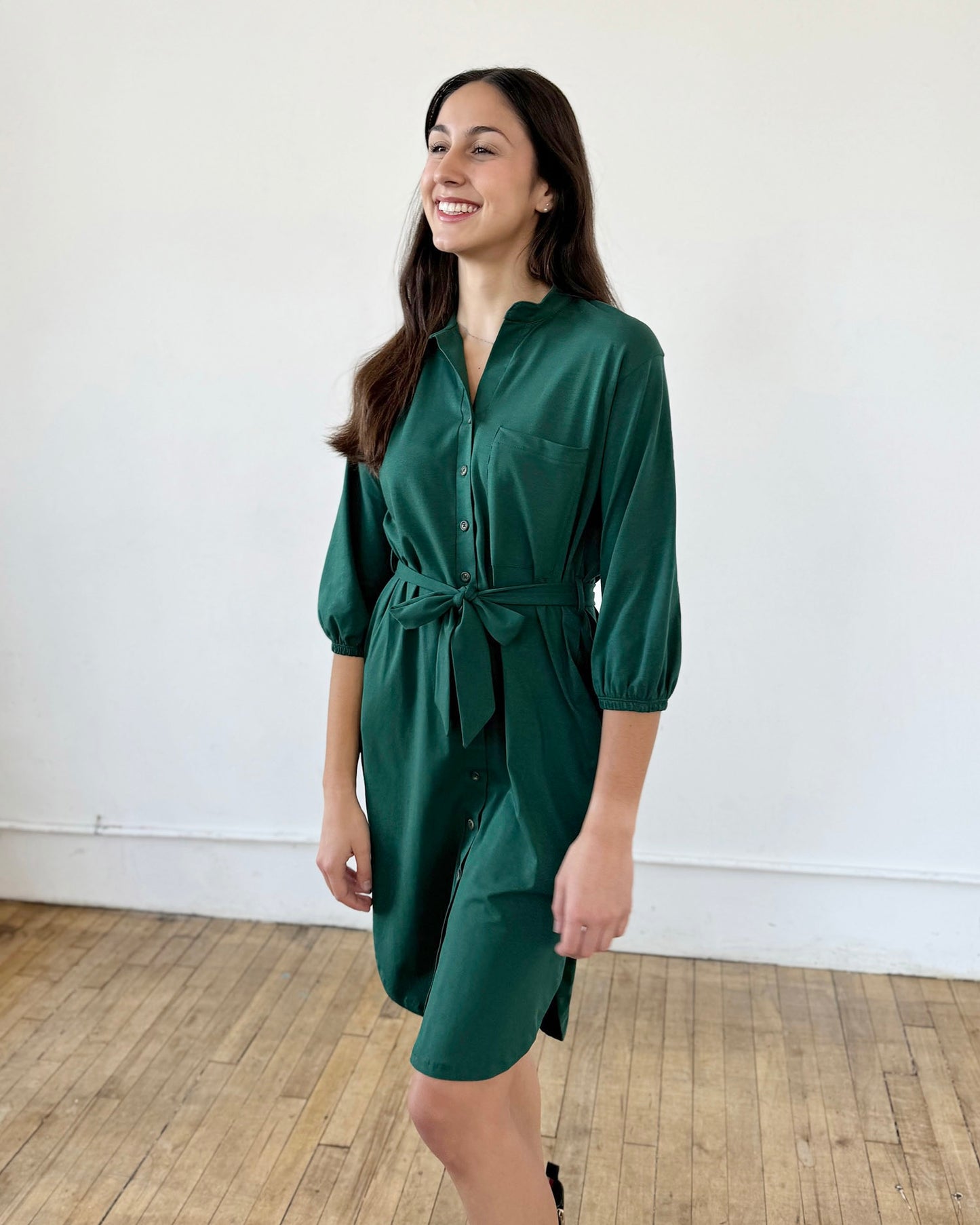 MILLIE dress in Dark Green
