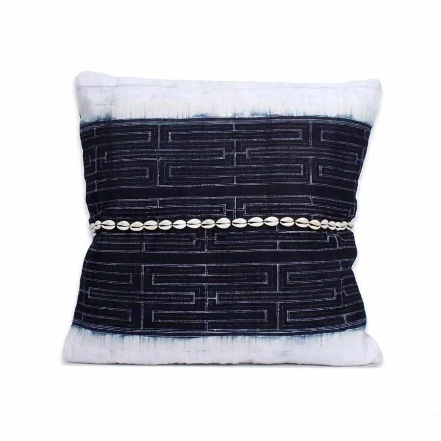 Oasis Del Mar Indigo Batik Pillow Cover - Thailand