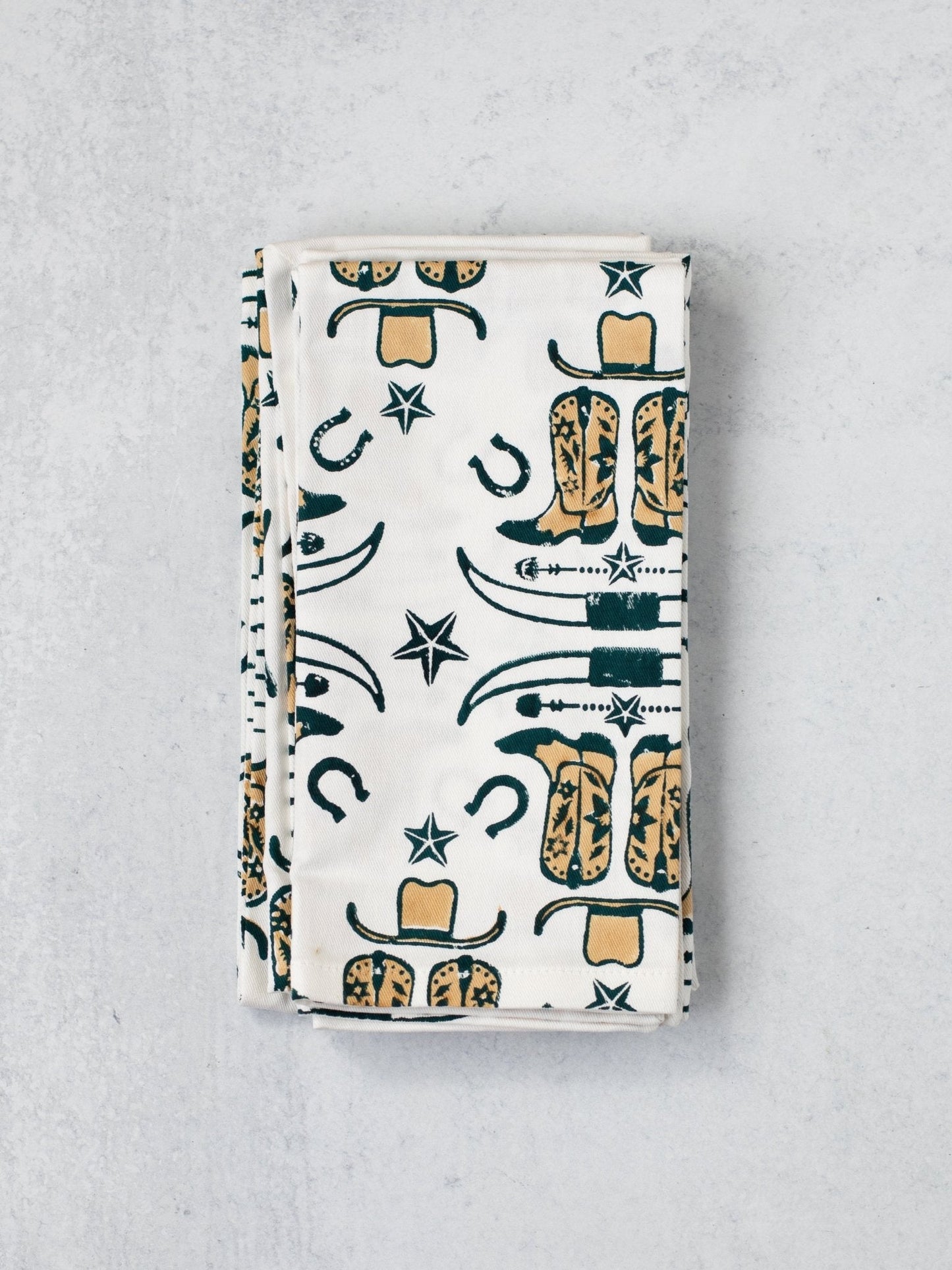 Organic Ivory Napkins (set of 4) - Cowgirl, Midnight