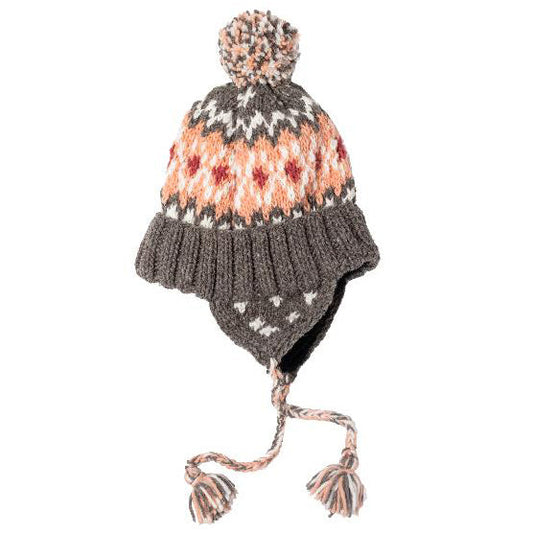 Peach Fair Isle Ski Hat