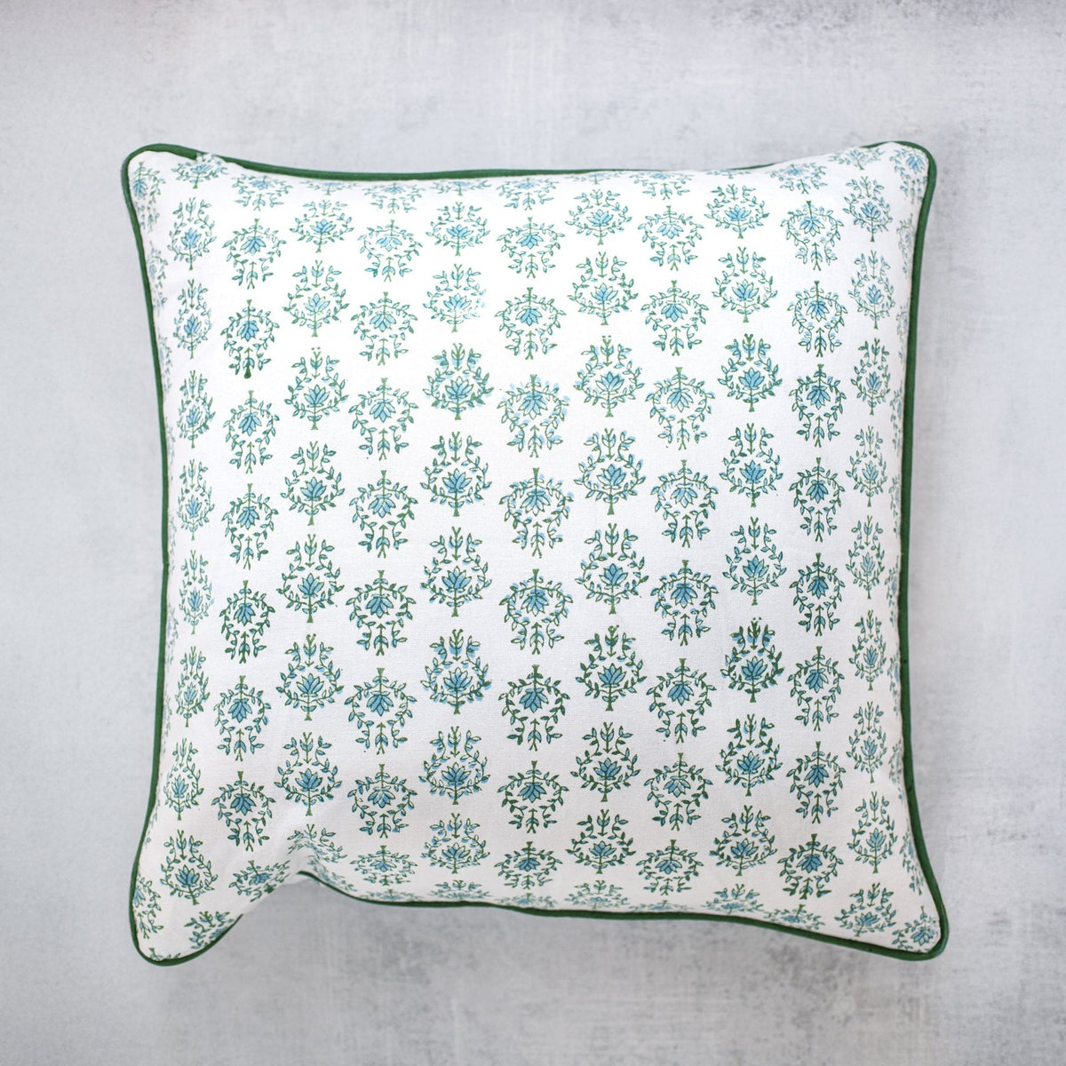 Pillow Sham - Lotus, Sage & Uniform Blue