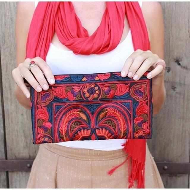 Prani Embroidered Hmong Wristlet - Thailand