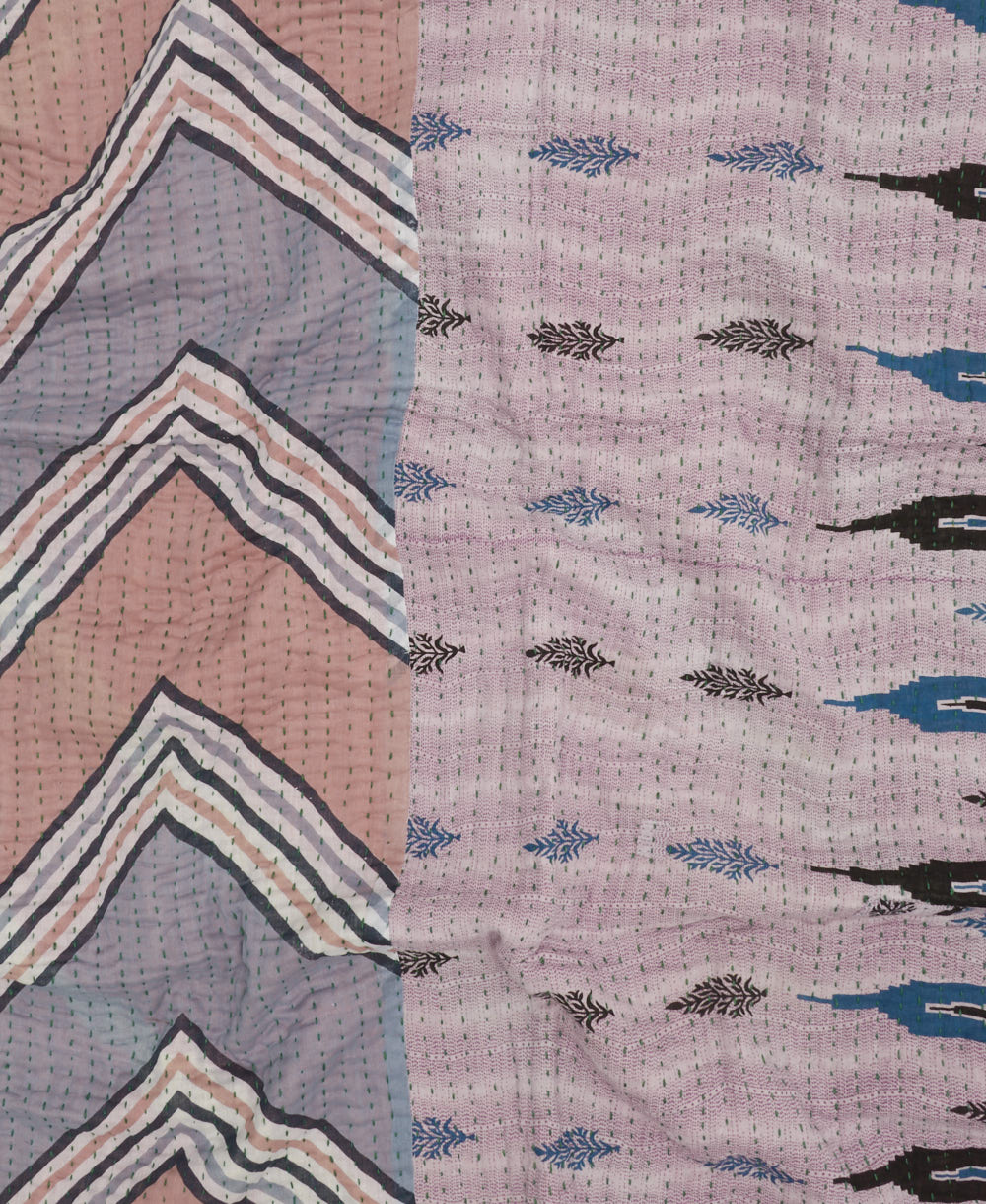 Small Kantha Quilt Throw - No. 250207