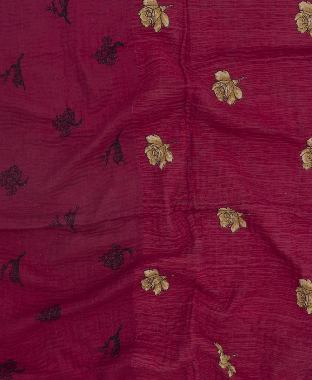 Small Kantha Quilt Throw - No. 250216