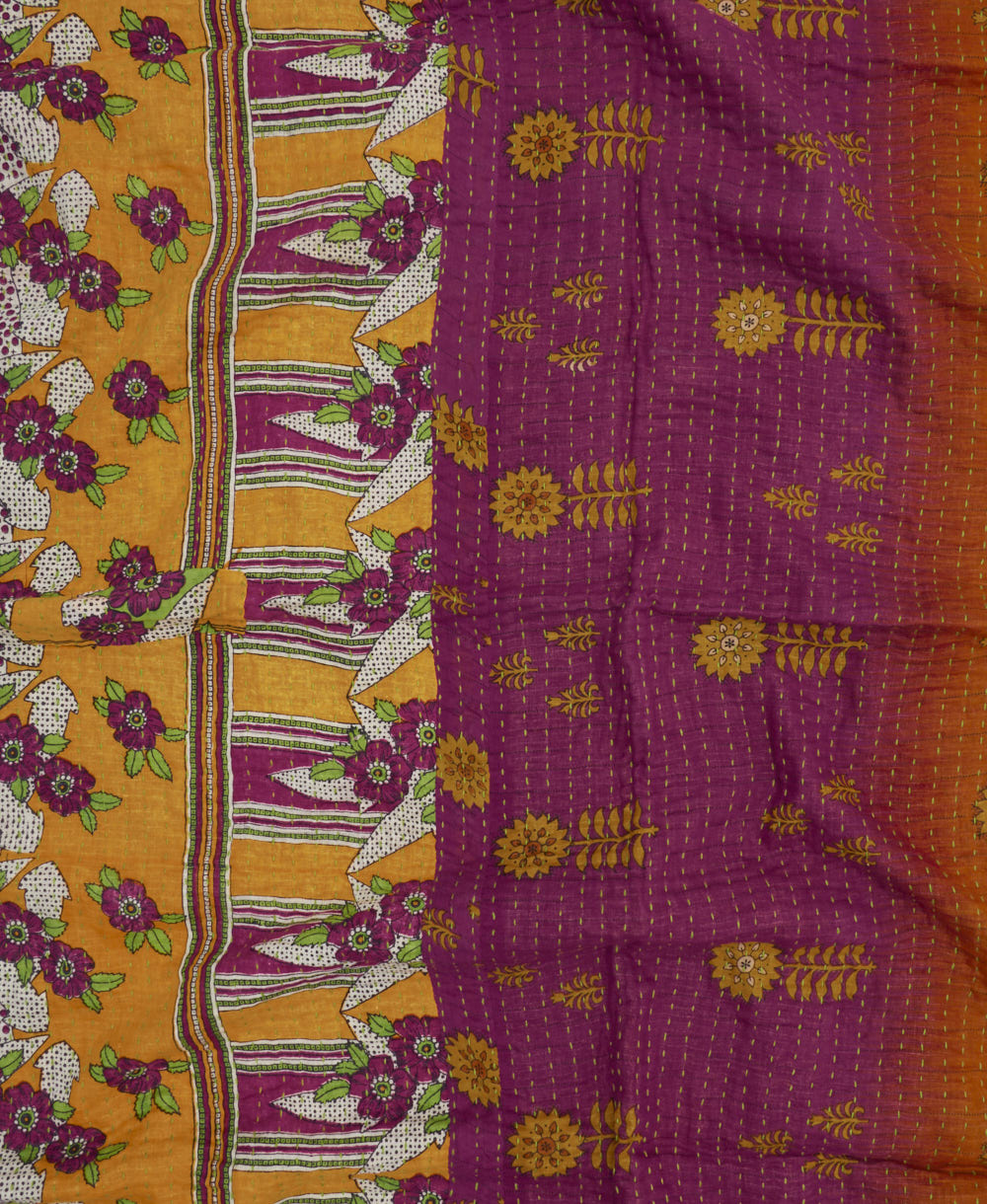 Small Kantha Quilt Throw - No. 250424