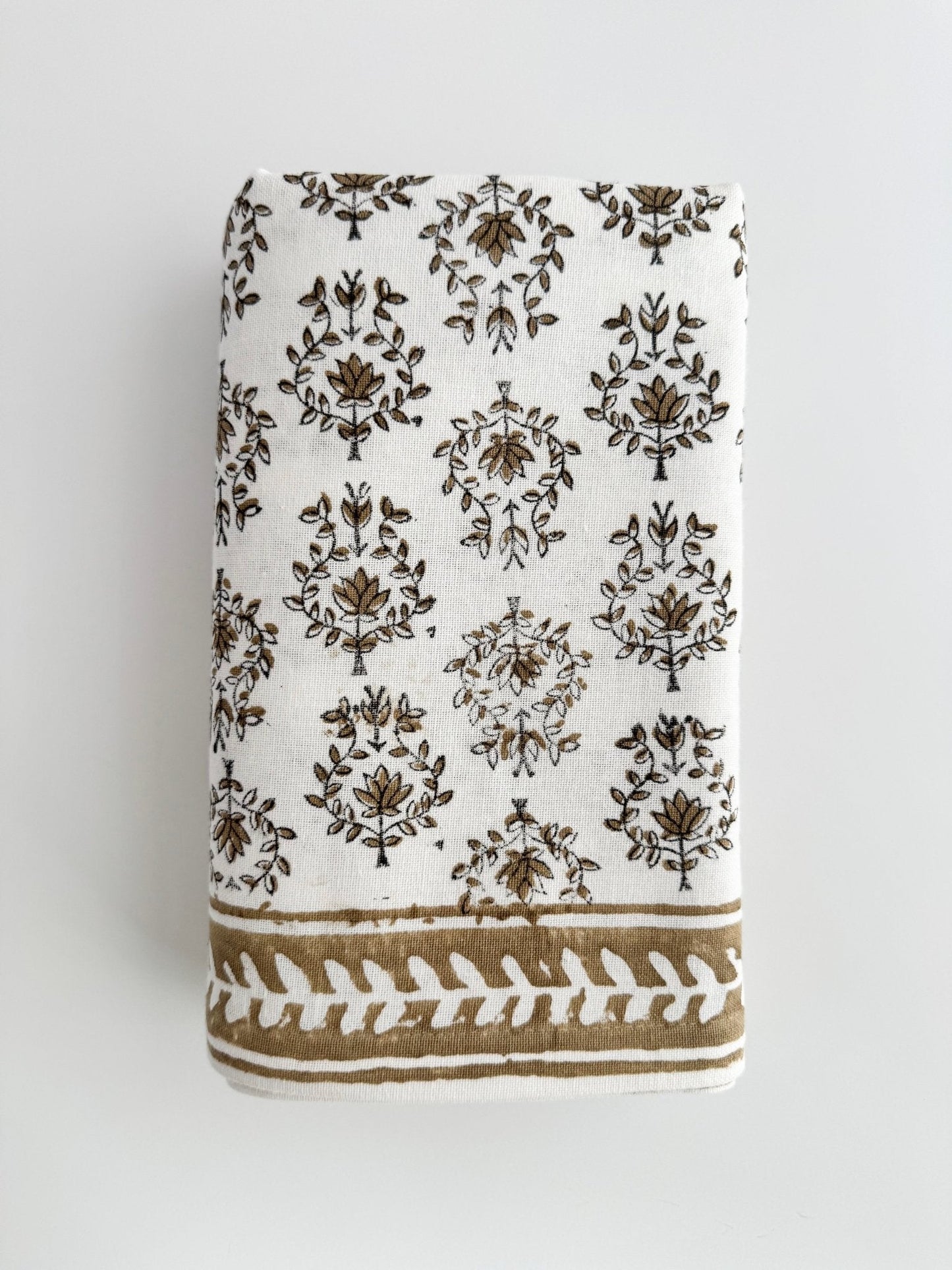 Table Throw - Lotus, Black & Chai