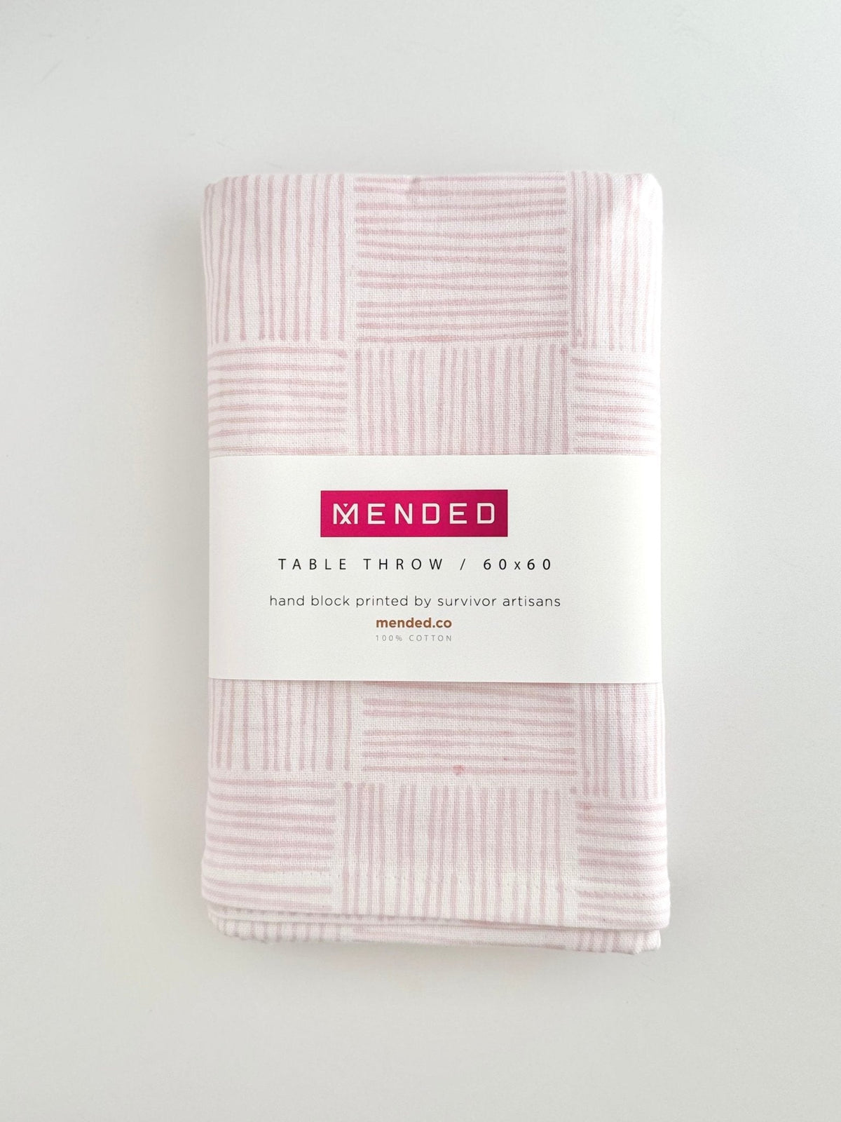 Table Throw - Stripe, Rose