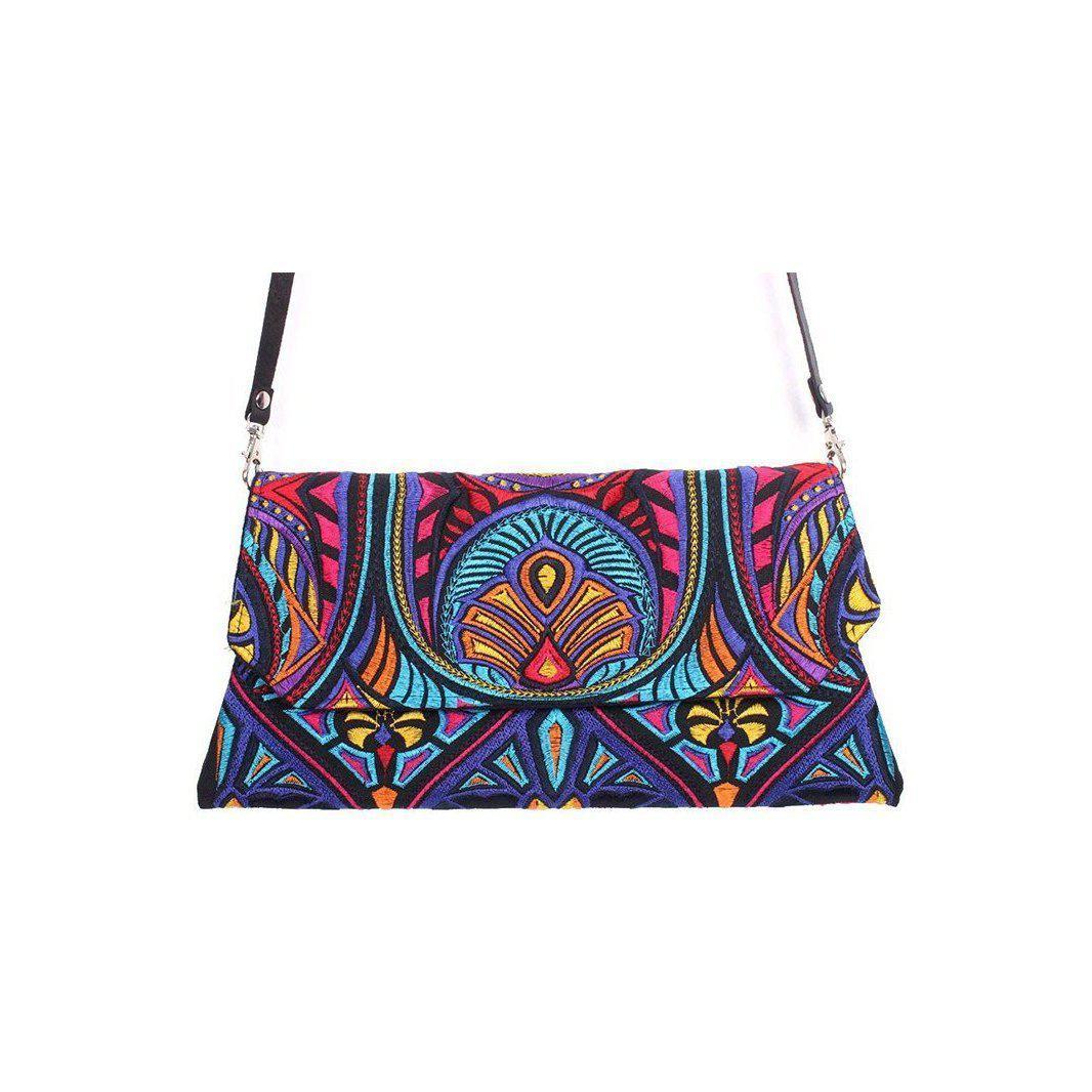 Embroidered Convertible Clutch | Crossbody Bag - Thailand