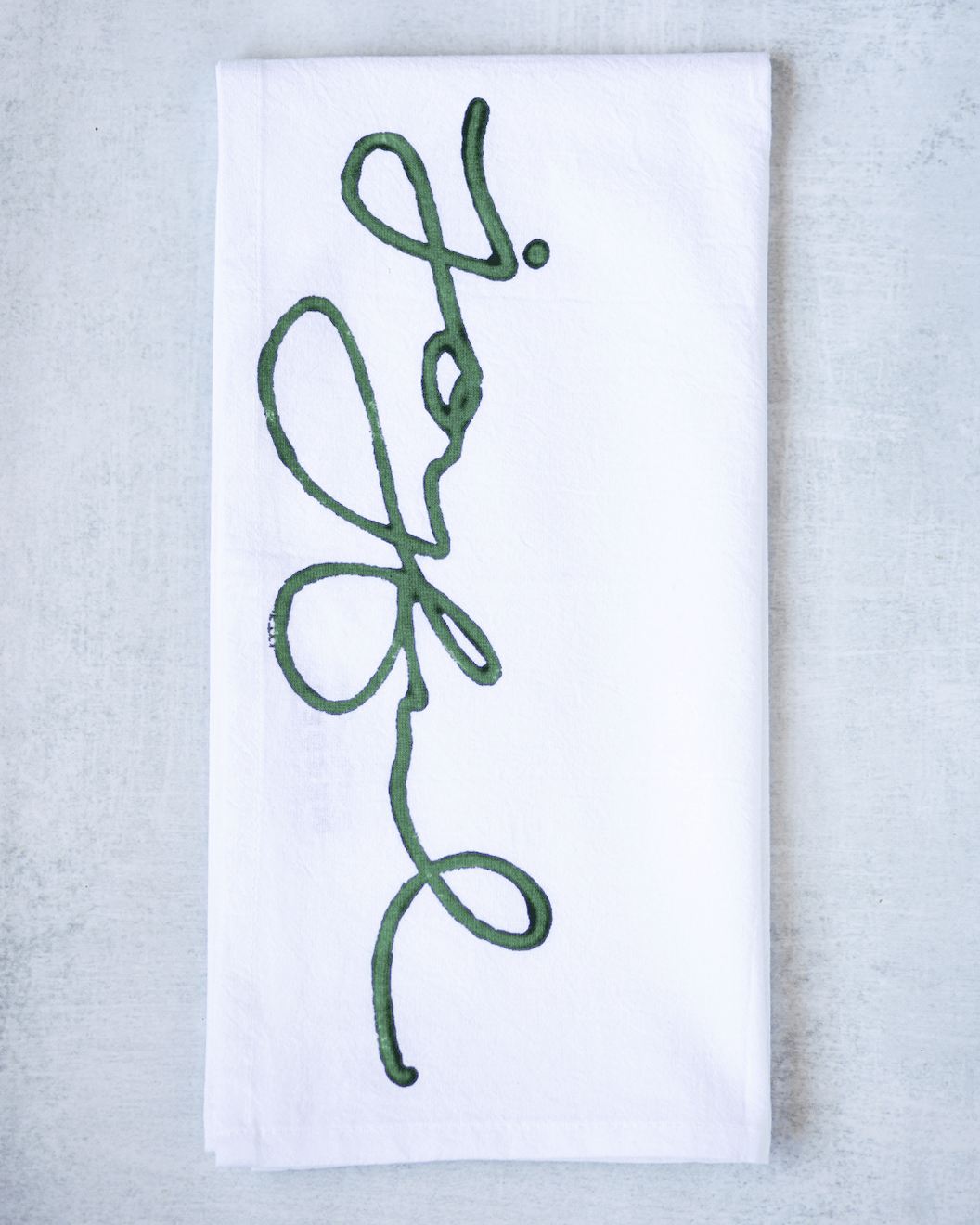 Tea Towel - Joyful, Sage