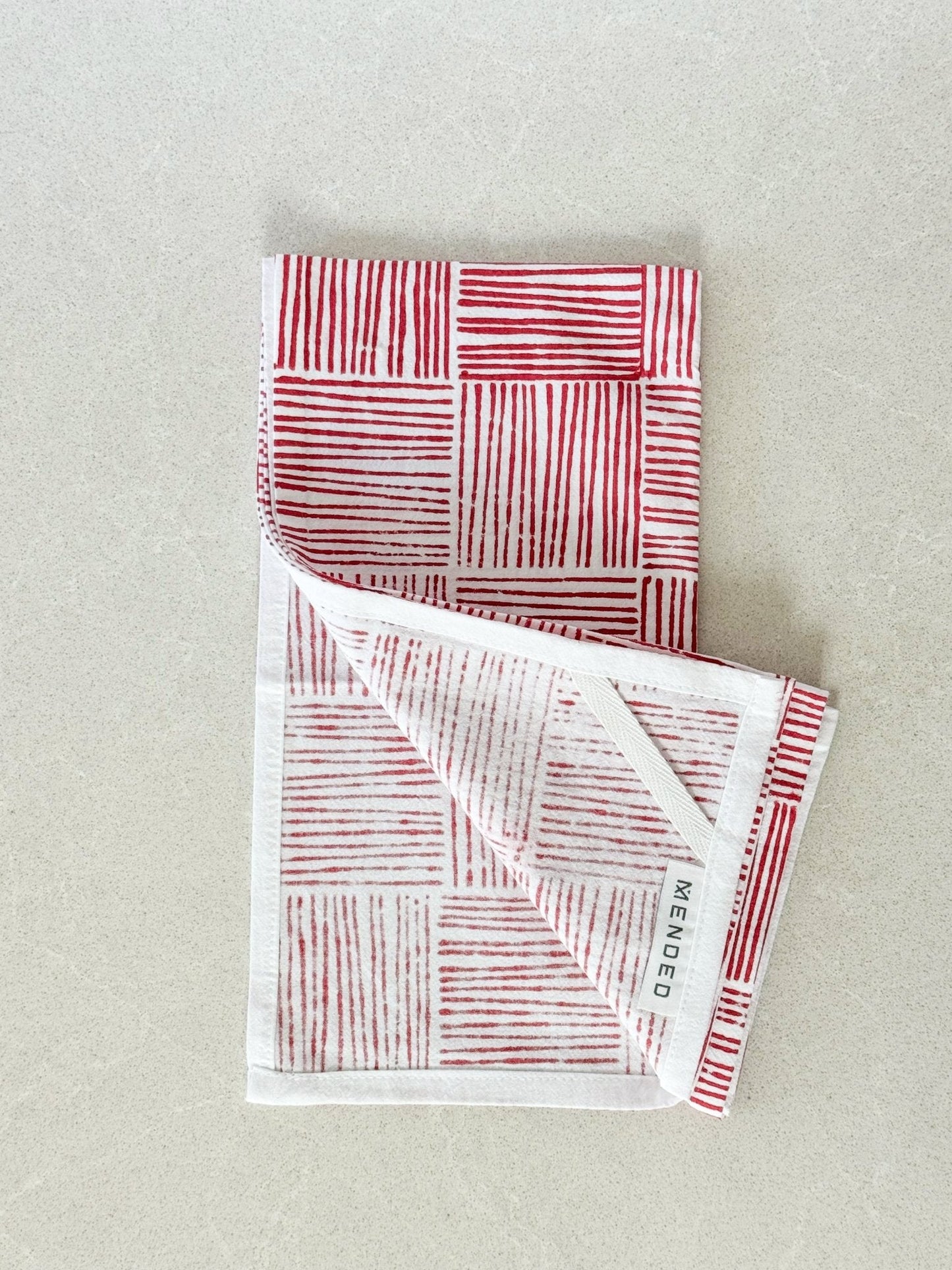 Tea Towel - Stripe, Red