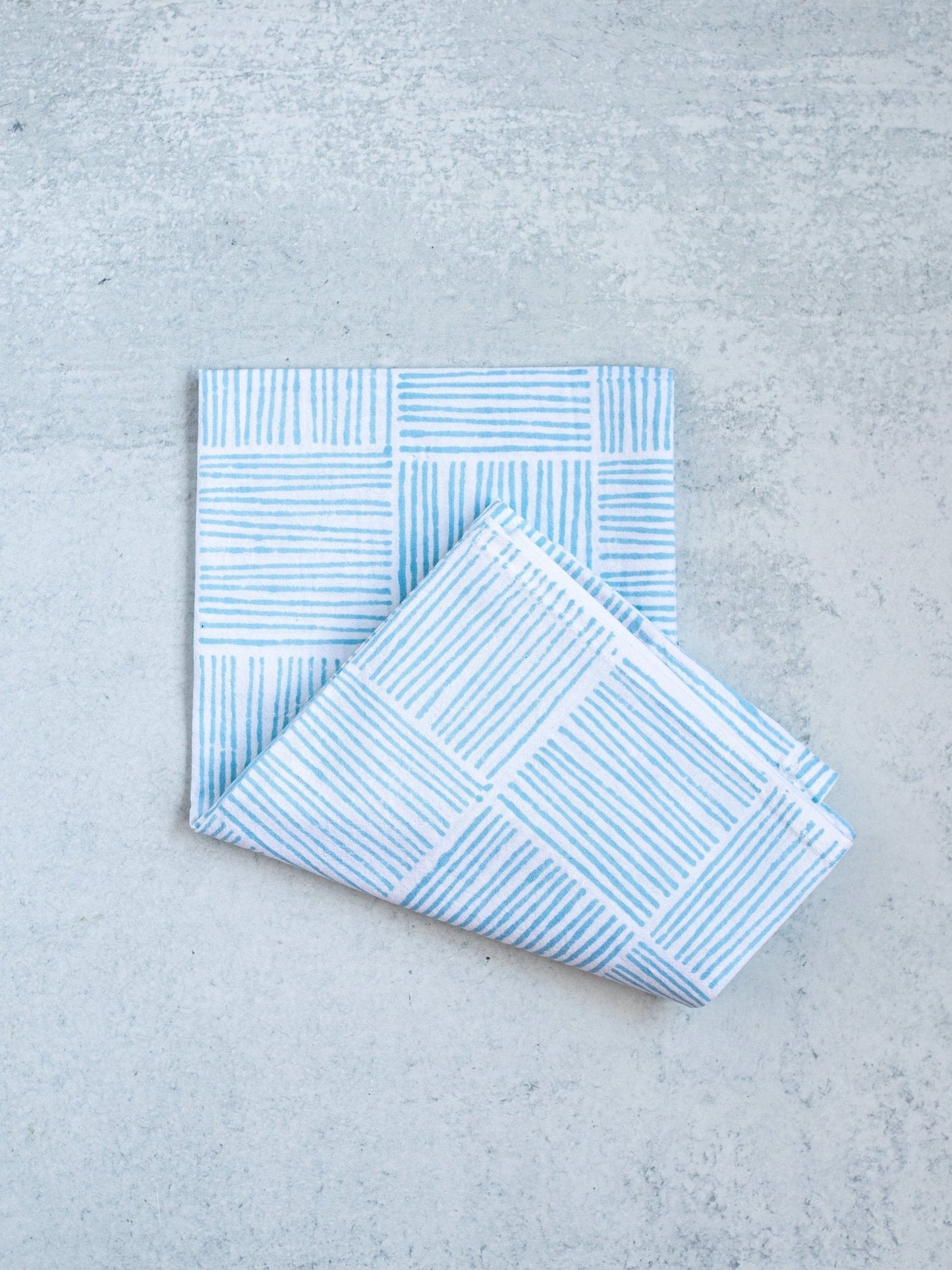 Tea Towel - Striped, Uniform Blue