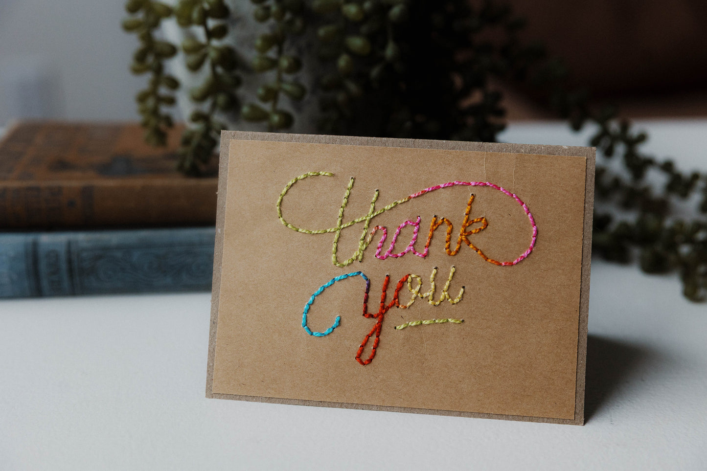 Thank You Script Greeting Cards - Set of 4 Assorted