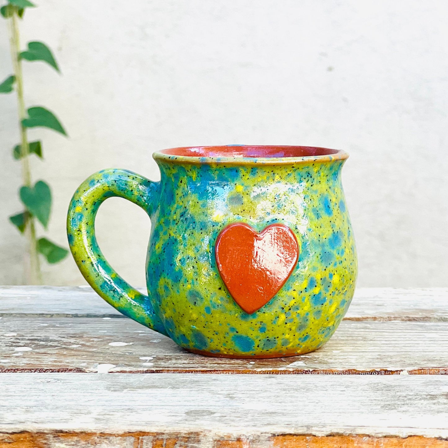 Calliope Heart Mug - Meadow Green