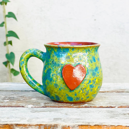 Calliope Heart Mug - Meadow Green