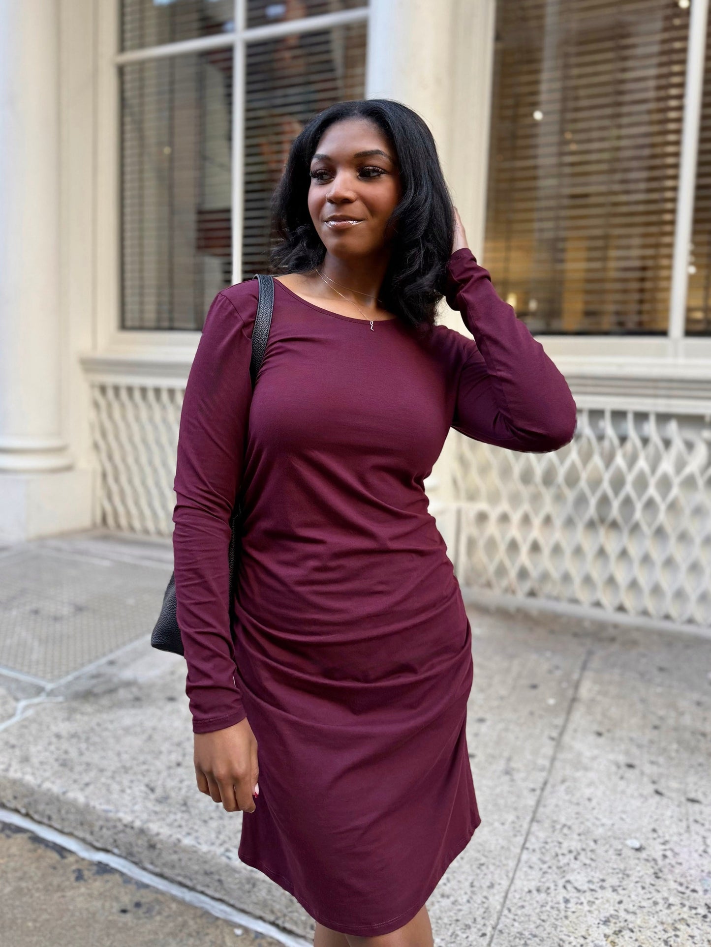 VIENNA dress in Merlot