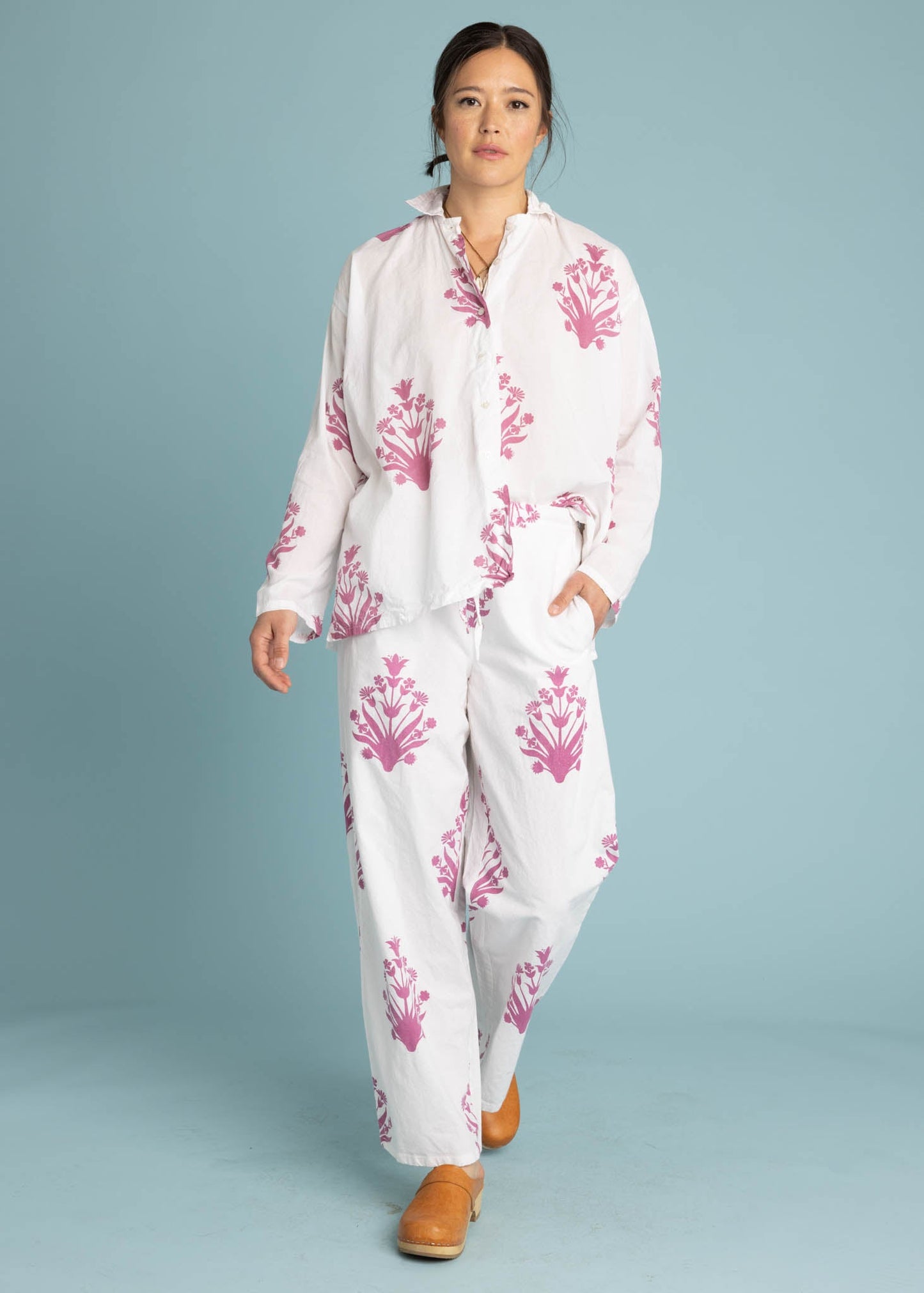 Relaxed Boyfriend Shirt - Cameo Floral Dahlia