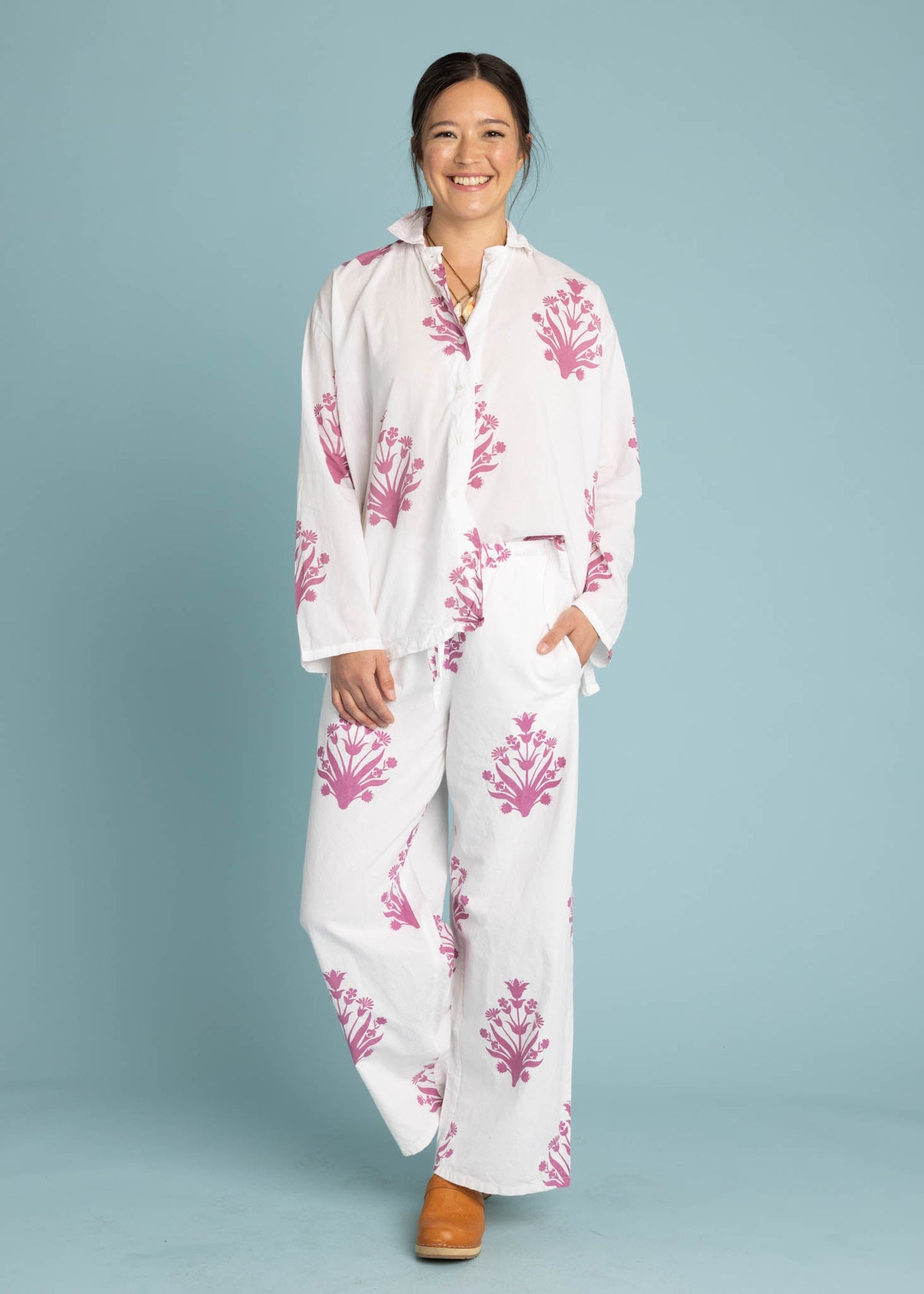 Relaxed Boyfriend Shirt - Cameo Floral Dahlia