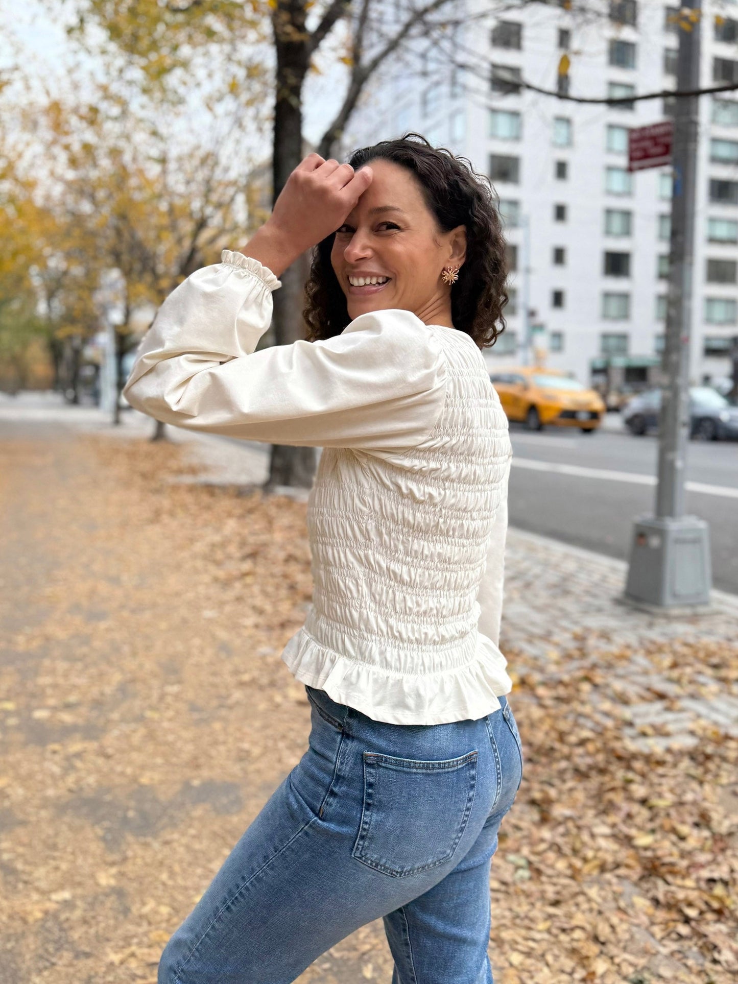 CAECILIA top in Light Ivory