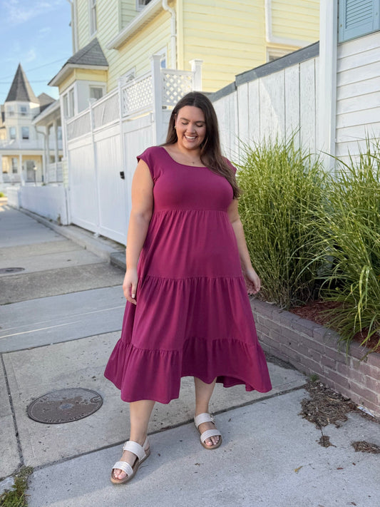 DARCY dress in Deep Berry