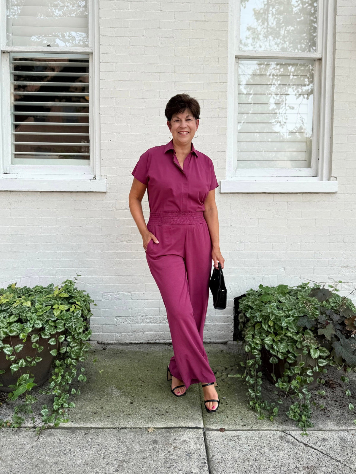 SAMARIA top in Deep Berry