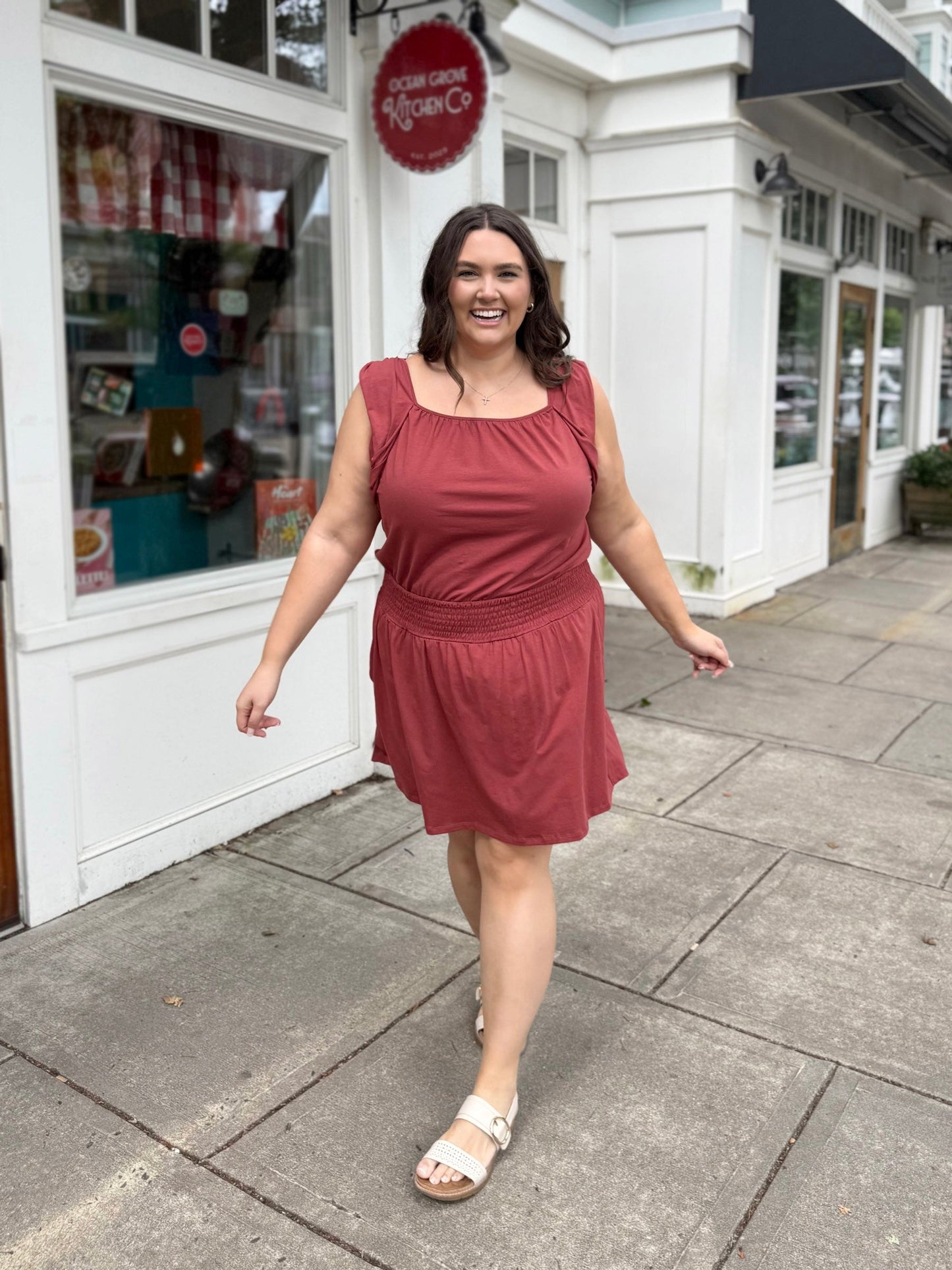 CORINNE skort in Earthy Red
