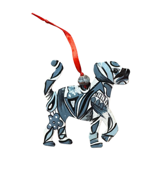 Happy Dog Ornament- Painted