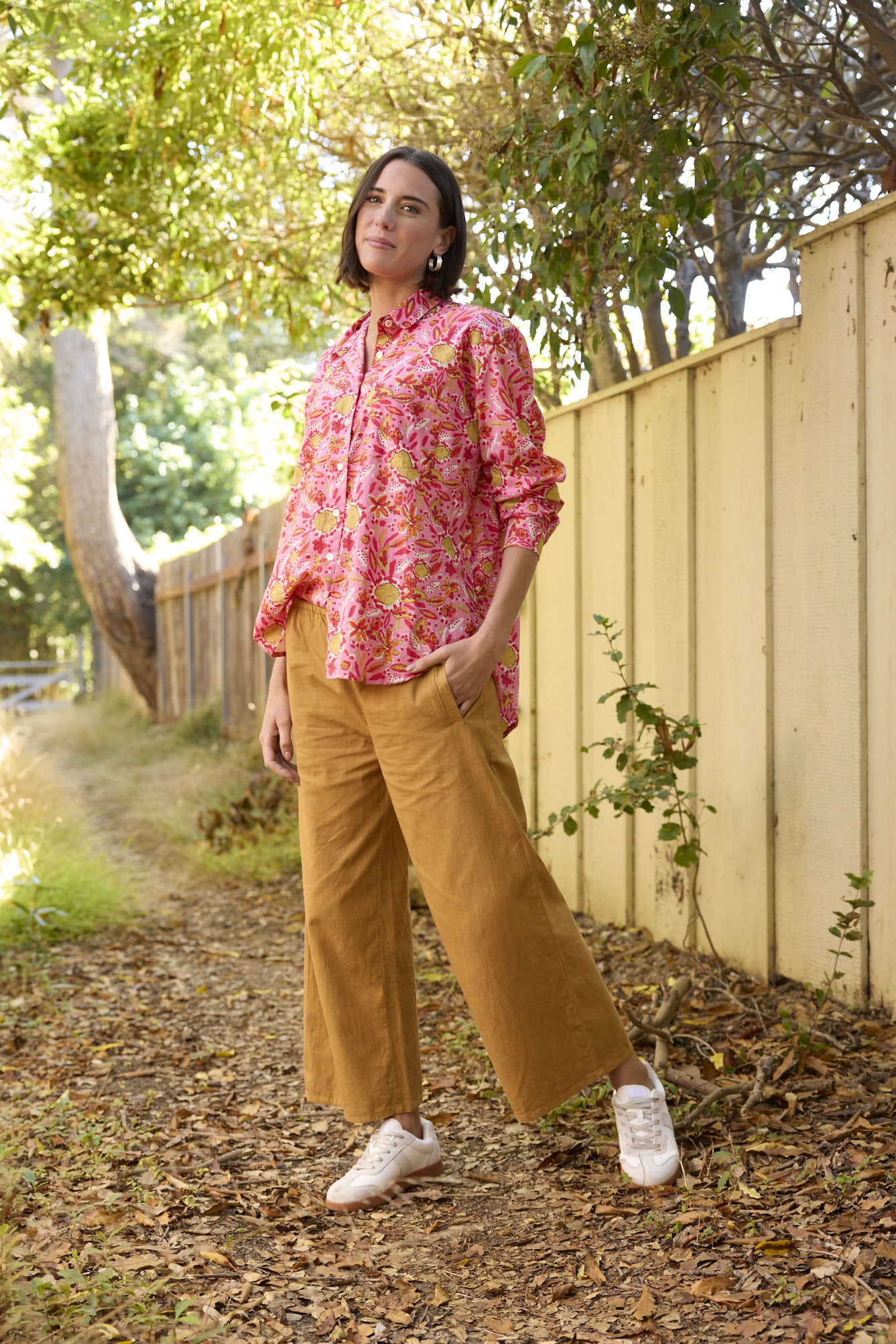 Good Boyfriend Shirt - Mira Floral Pink