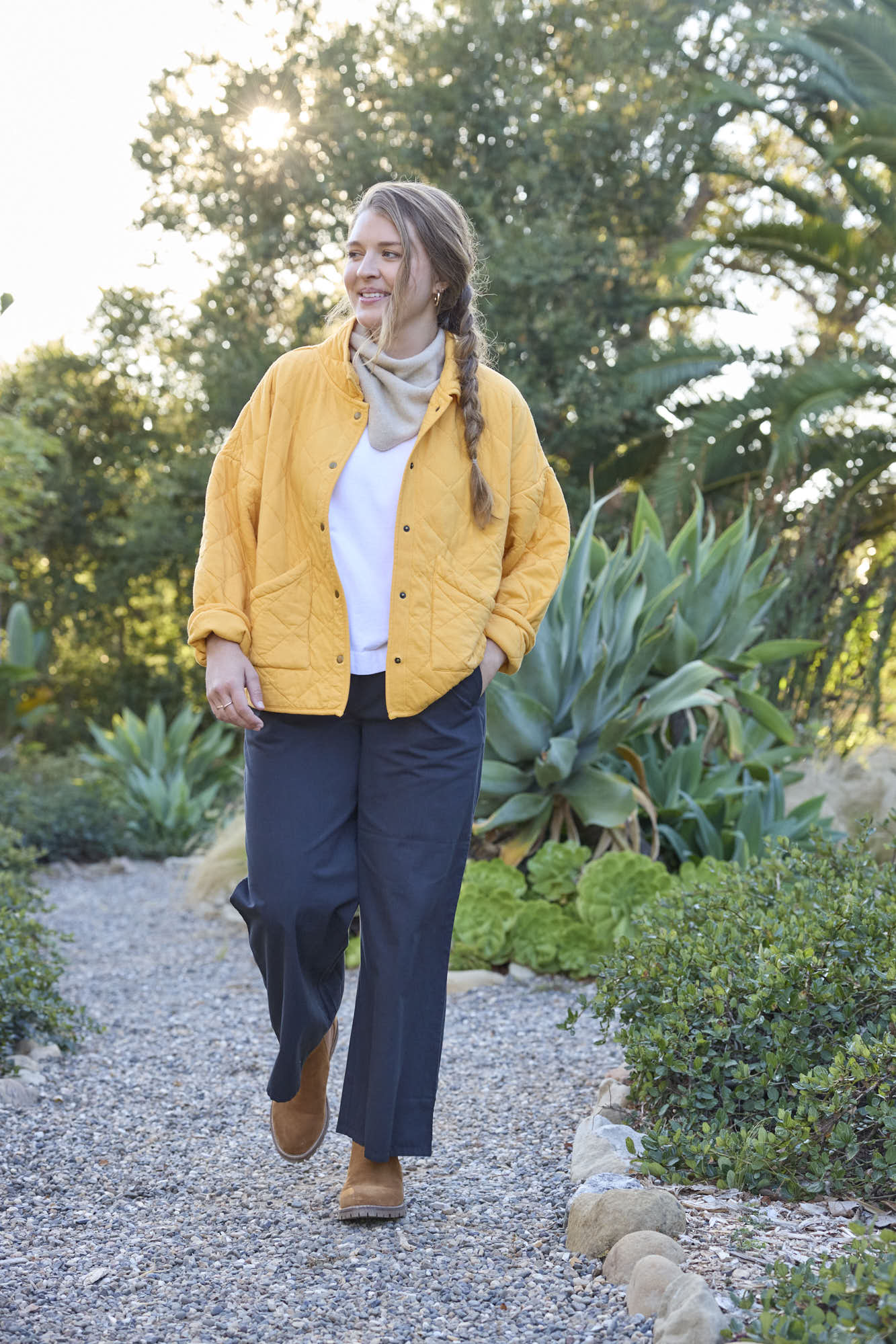 Countryside Quilted Jacket - Mango - FINAL SALE