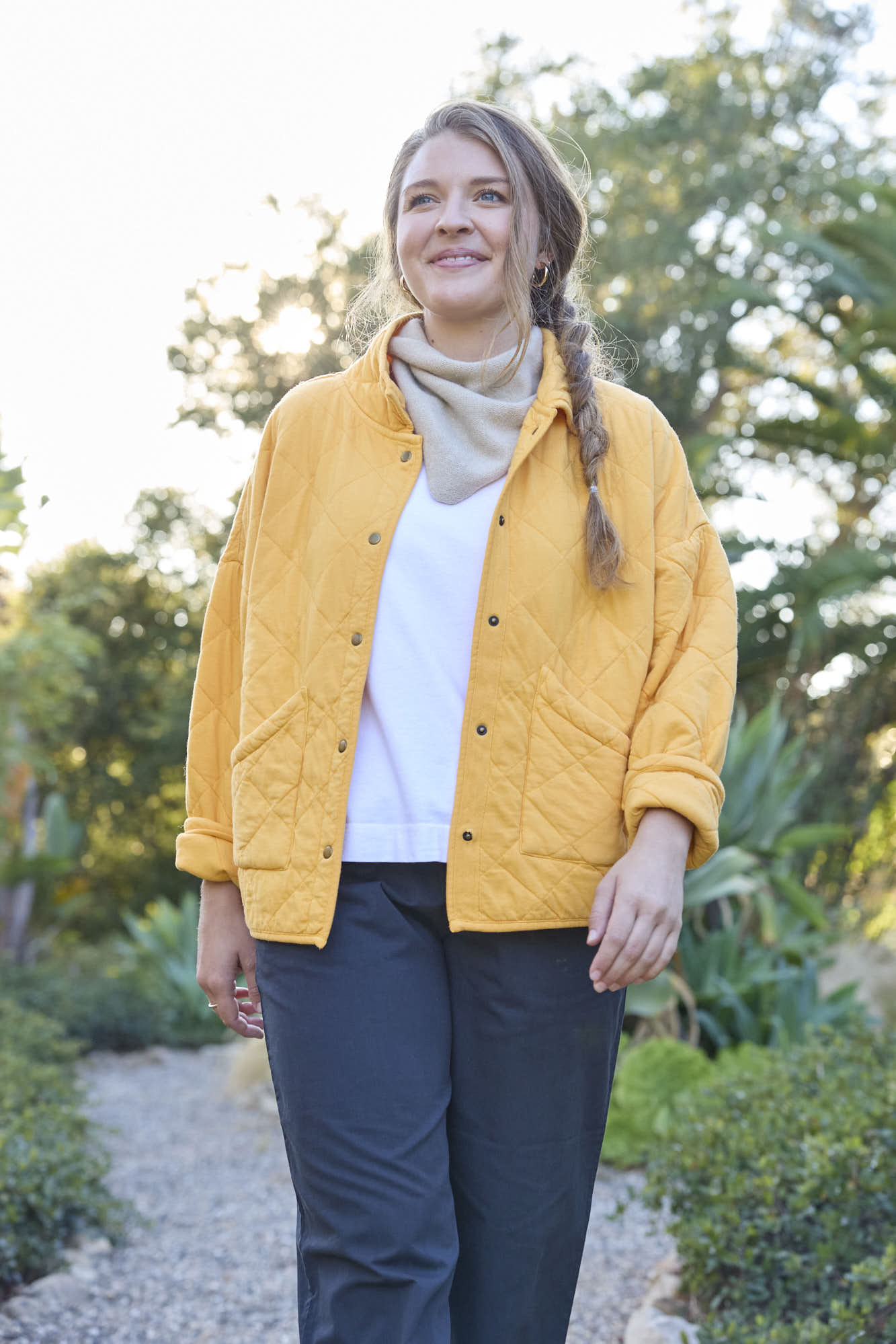 Countryside Quilted Jacket - Mango - FINAL SALE