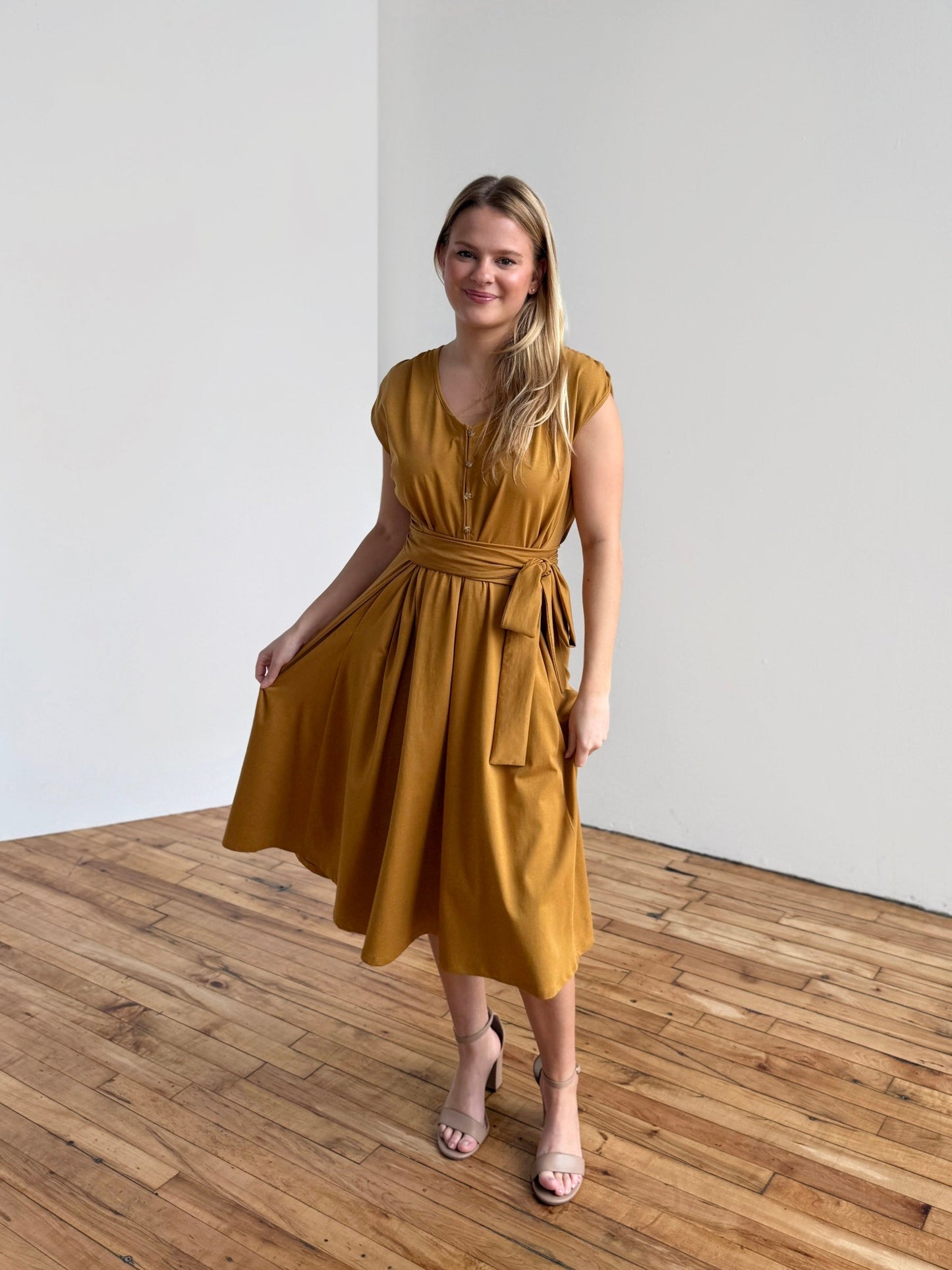 SERAPHINA dress in Light Amber