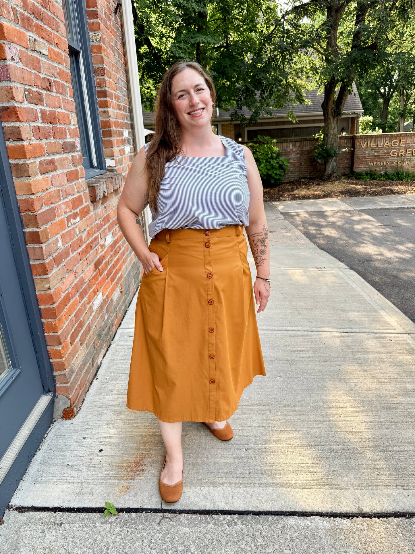 Sleeveless Square Neck Top