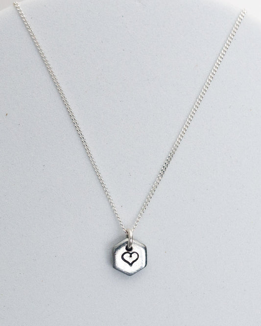 Known Heart Necklace | Salvaged Steel Auto Part | Adjustable Sterling Silver Chain