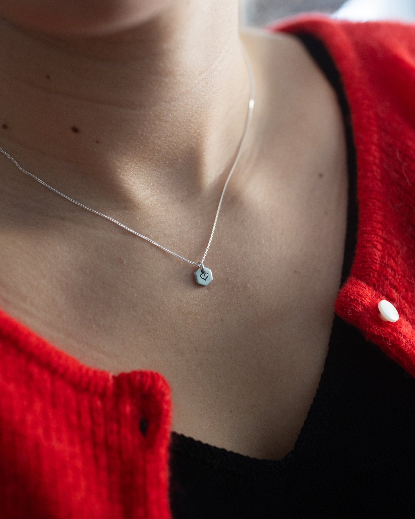 Known Heart Necklace | Salvaged Steel Auto Part | Adjustable Sterling Silver Chain