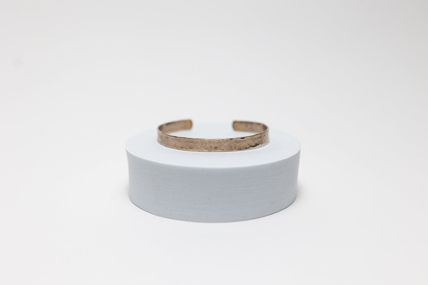 Stop & Breathe Cuff | Upcycled Automotive Copper Brake Line Hammered for Texture