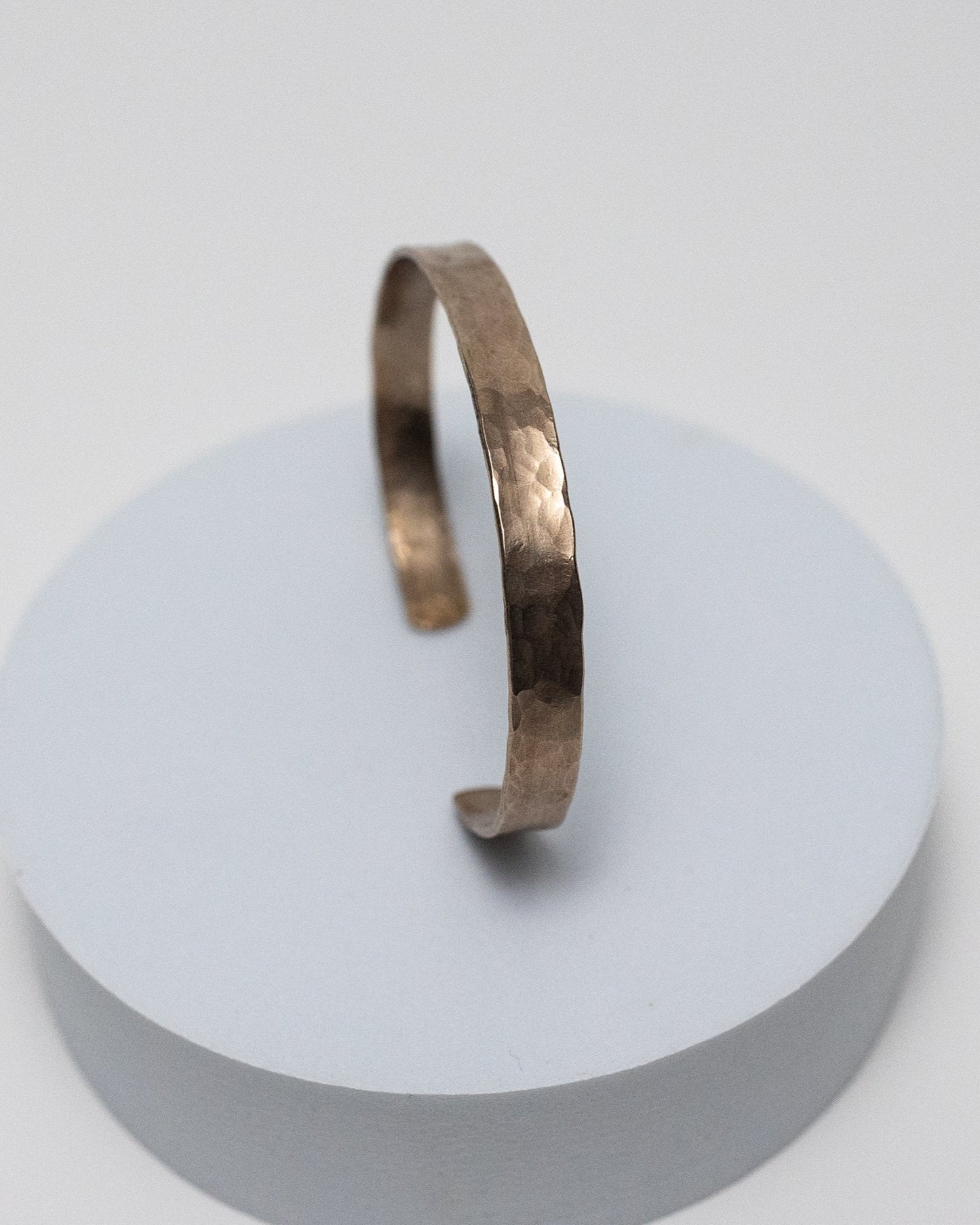 Stop & Breathe Cuff | Upcycled Automotive Copper Brake Line Hammered for Texture