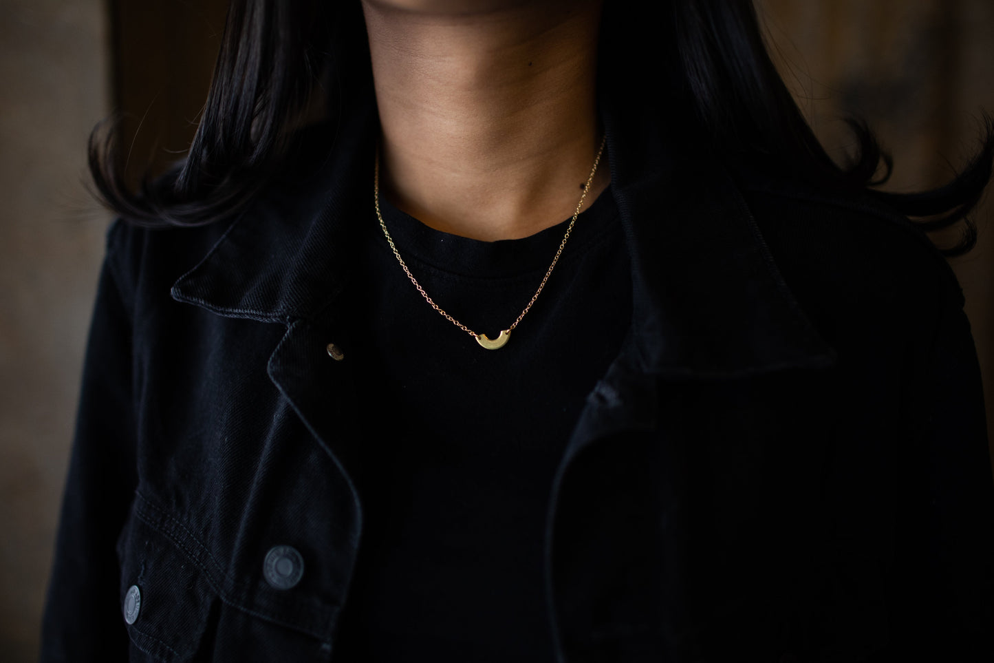 Poured Out Necklace | Repurposed Automotive Brass Washer | Gold Plated Chain