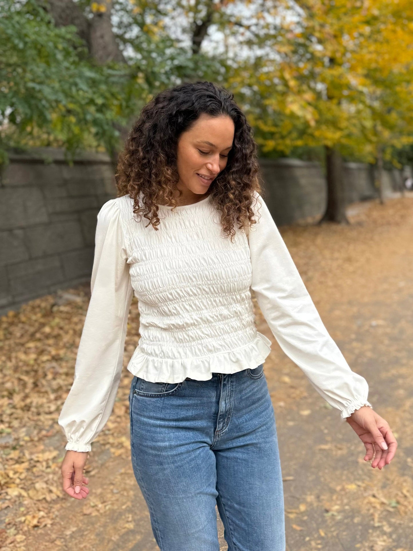 CAECILIA top in Light Ivory