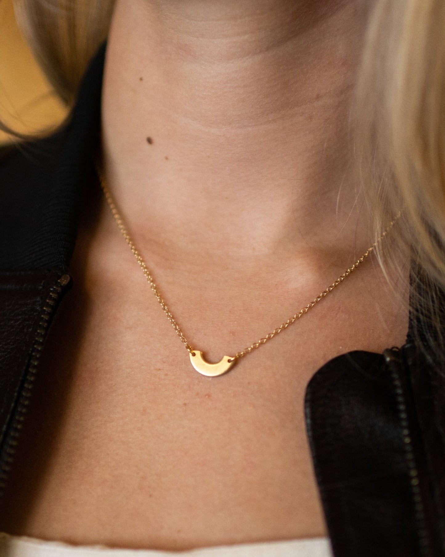 Poured Out Necklace | Repurposed Automotive Brass Washer | Gold Plated Chain